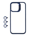 Apple iPhone 15 Pro Max Kılıf Kamera Lens Korumalı Standlı Zore Klon Lensli Kapak - 