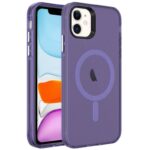 Apple iPhone 11 Kılıf Zore Magsafe Şarj Özellikli Buzlu Transparan C-Pro Sert Kapak - 