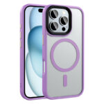 Apple iPhone 16 Pro Kılıf Mat Arka Yüzey Wireless Şarj Özellikli Zore Flet Magsafe Kapak - Pembe