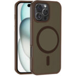 Apple iPhone 16 Pro Kılıf Magsafe Şarj Özellikli Mat Arka Yüzey Zore Sio Kapak - Rose Gold