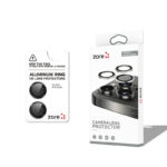 Apple iPhone 16 Zore CL-12 Premium Safir Parmak İzi Bırakmayan Anti-Reflective Kamera Lens Koruyucu - Siyah