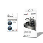 Apple iPhone 16 Zore CL-12 Premium Safir Parmak İzi Bırakmayan Anti-Reflective Kamera Lens Koruyucu - Açık Mavi