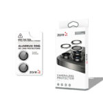 Apple iPhone 16 Zore CL-12 Premium Safir Parmak İzi Bırakmayan Anti-Reflective Kamera Lens Koruyucu - Gümüş