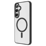 Galaxy S24 Kılıf Magsafe Şarj Özellikli Zore Krom Magsafe Silikon Kapak - Siyah