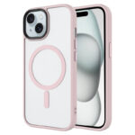 Apple iPhone 15 Kılıf Mat Arka Yüzey Wireless Şarj Özellikli Zore Flet Magsafe Kapak - Pembe