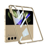 Galaxy Z Fold 5 Kılıf Zore Full Camlı Kıpta Kapak - Gold