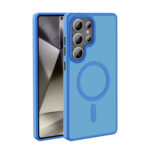 Galaxy S25 Ultra Kılıf Magsafe Şarj Özellikli Mat Arka Yüzey Zore Sio Kapak - Mavi