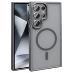 Galaxy S25 Ultra Kılıf Magsafe Şarj Özellikli Mat Arka Yüzey Zore Sio Kapak - Gri