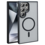 Galaxy S25 Ultra Kılıf Magsafe Şarj Özellikli Mat Arka Yüzey Zore Sio Kapak - Siyah