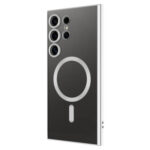 Galaxy S24 Ultra Kılıf Kamera Korumalı Magsafe Wireless Şarj Özellikli Zore Demre Kapak - Gümüş