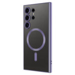 Galaxy S24 Ultra Kılıf Kamera Korumalı Magsafe Wireless Şarj Özellikli Zore Demre Kapak - Derin Mor