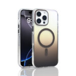 Apple iPhone 16 Pro Max Kılıf M-safe Şarj Özellikli Transparan Renk Geçişli Zore Toros Kapak - Gri