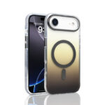 Apple iPhone 17 Air Kılıf M-safe Şarj Özellikli Transparan Renk Geçişli Zore Toros Kapak - Gri