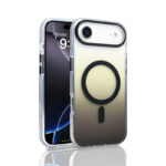 Apple iPhone 17 Air Kılıf M-safe Şarj Özellikli Transparan Renk Geçişli Zore Toros Kapak - Siyah