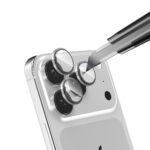 Apple iPhone 17 Pro-İP 17 Pro Max Zore Mikro Kamera Lens Koruyucu - Gümüş